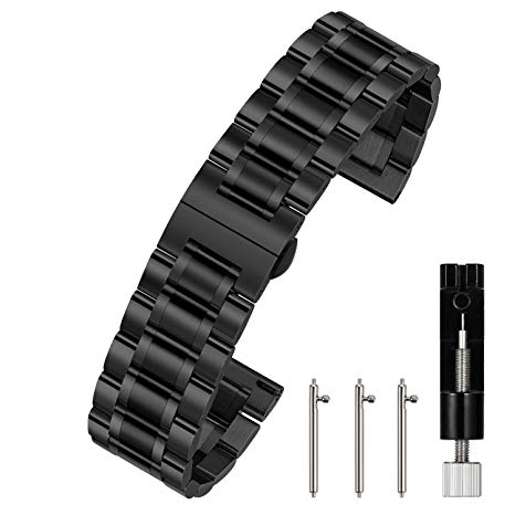 Berfine 20mm 22mm Quick Release Watch Strap,Premium Solid Stainless Steel Watch Band Replacement