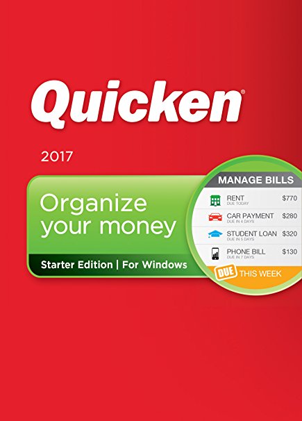 Quicken Starter Edition 2017 Personal Finance & Budgeting Software [Download]