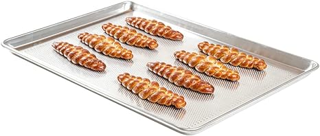 Restaurantware Met Lux Aluminum Full Size Baking Sheet - Perforated, Heavy Duty - 26" x 18" - 1 count box