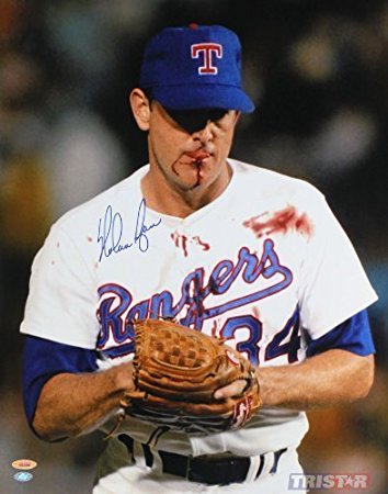Nolan Ryan Signed Autographed Texas Rangers Bloody Lip 16x20 Photo TRISTAR COA