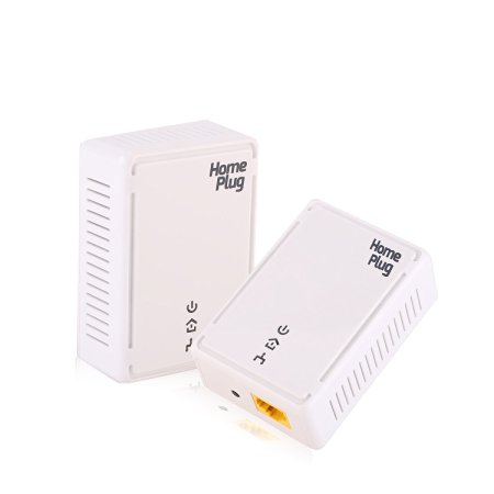 Powerline Adapter Starter Kit, Powerline Network adapter ,Power Outlet Pass-through up to 500Mbps