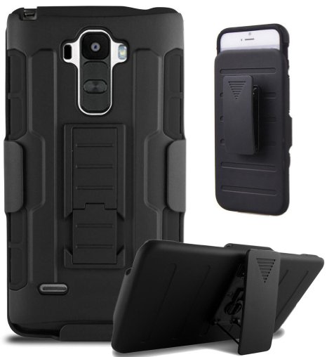 LG G Stylo Case LG LS770 Case iWIRE UTMOST Protection Black Dual Layer Armor Holster Clip Case Cover For LG G Stylo LG Stylus LS770  iWIRE Touch Screen Pen