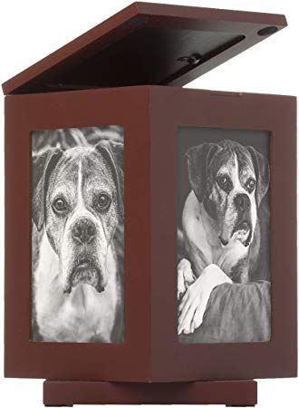 Pearhead Pet Memorial Urn, Cat or Dog Memory Box, Pet Memorial Keepsake