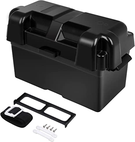 Renogy Standard Box for Group Straps, Adjustable Divider and Mounting Brackets, Heavy Duty for RV, Automotive, and Marine, 24-31 Battery Sizes