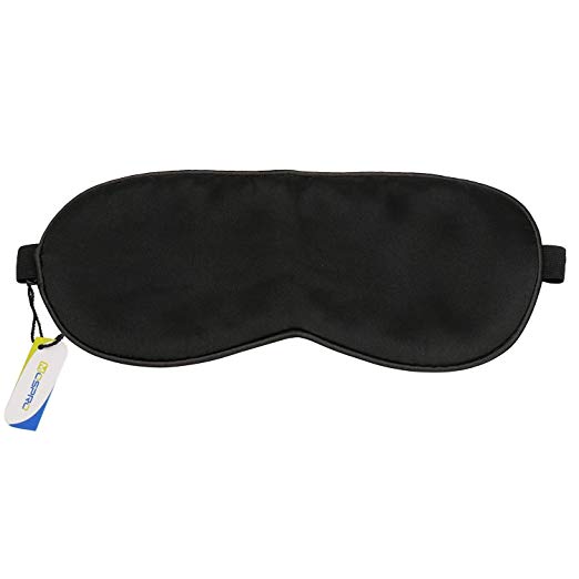 100% Pure Silk Sleep Mask, Super Lightweight Soft & Comfortable Eye Bags & Meditation Blindfold - for Travel, Shift Work & Meditation - Help Men Women & Kids Sleep Better