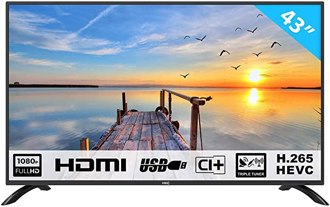HKC 43F3-UK LED TV of 109 cm (43 inch) (Full HD, Triple Tuner, CI  , HDMI, media player via USB 2.0) [energy class A]