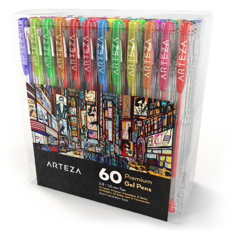 Arteza Gel Pens, Pack of 60