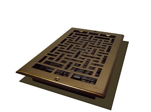 Decor Grates AJL610W-RB Oriental Wall Register, 6-Inch by 10-Inch, Rubbed Bronze