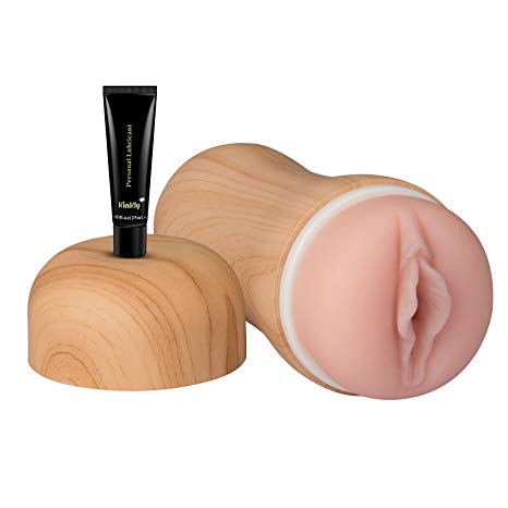 Tracy's Dog Realistic Male Masturbator Masturbation Cup Sex Toy, Pocket Pussy Stroker Sleeve, Wood Grain