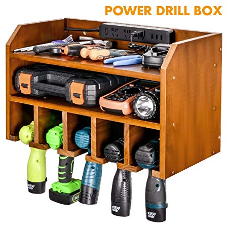 Drill Charging Station | Drill Storage | Wall Mounted Cordless Drill Organizer | Power Tool Storage - Power Drill Toolbox Screwdriver Cordless Drill Organizer - Tool, Parts Craft Organizer