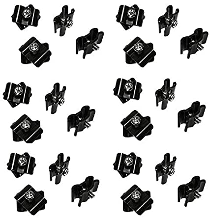 Only Hangers Gridwall Joining Clip Connectors for Grid Panels - Pack of 24 - Black Color