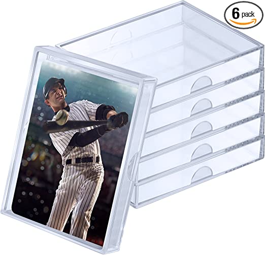 Clear Deck Case, Card Organizer Compatible with MTG TCG Plastic Playing Card Case Trading Card Collection Card Box Holder for Game Cards Storage (6 Pieces)