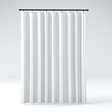 Mildew Resistant Washable Polyester Fabric Shower Curtain Liner Elegant White Damask Stripe No PVC Standard Size 71 inches Width by 71 inches Length