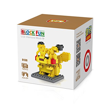 LOZ Diamond Blocks Nanoblock Pokemon Pikachu Educational Toy 120pcs