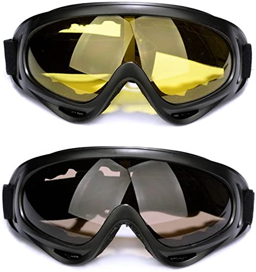 Snow Goggles,FOME 2pcs Sport Sunglasses Snow Goggles Snowboard Goggles with UV400 Protection Windproof Anti-Glare Lenses for Kids Men Women Adults for Riding Motorcycle Skating Skiing Snowboarding