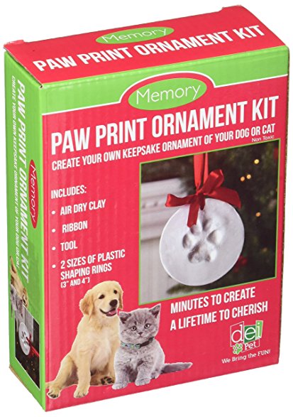 Santa's Lucky Dog Memory Paw Print Ornament Kit