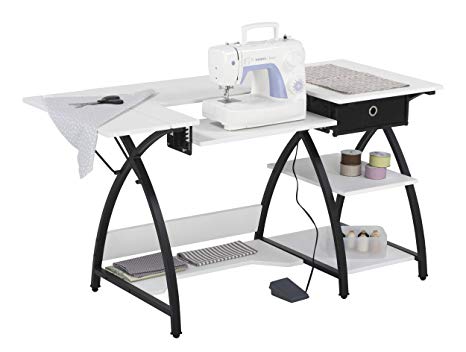 Comet Sewing Desk with Drawer and Shelf 56.75 x 23.5 x 30in | Sew Ready 13333
