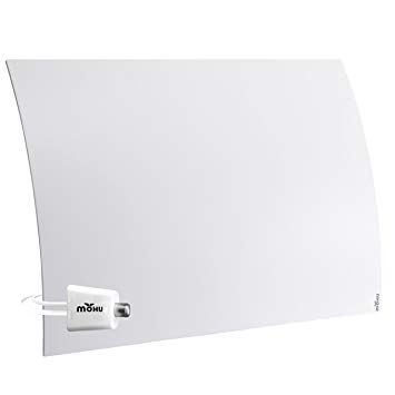Mohu Curve 50 TV Antenna Indoor Amplified 60 Mile Range Modern Design 4K-Ready HDTV Premium Materials for Performance (MH-110959)