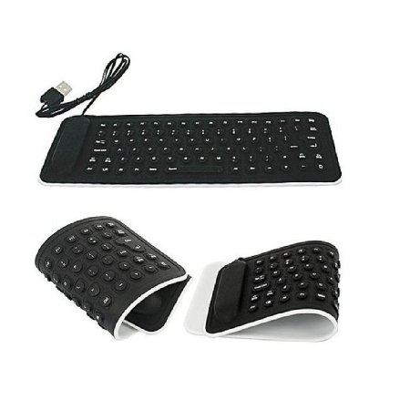 Kinghard Portable USB Mini Flexible Silicone Foldable PC Keyboard For Laptop Notebook