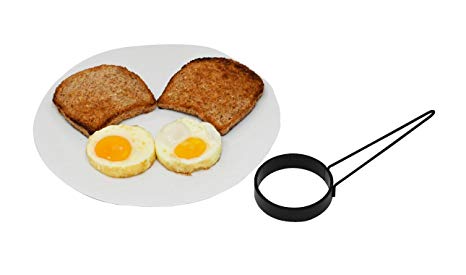 Home-X Weighted Egg Container Rings for Frying Pan, Breakfast Cooking Utensil