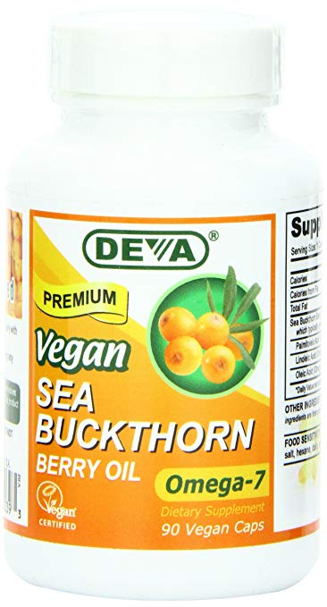 Deva Vegan Sea Buckthorn, Berry Oil, 90 Count