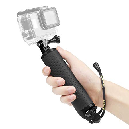 SHOOT Floating Hand Grip Waterproof Handle Water Sport Pole Diving Stick Monopod for GoPro Hero 7/(2018)/6/5/4/3/3  GoPro Session SJCAM Xiaomi Yi APEMAN CROSSTOUR VICTURE AKASO Action Cameras(Gray)