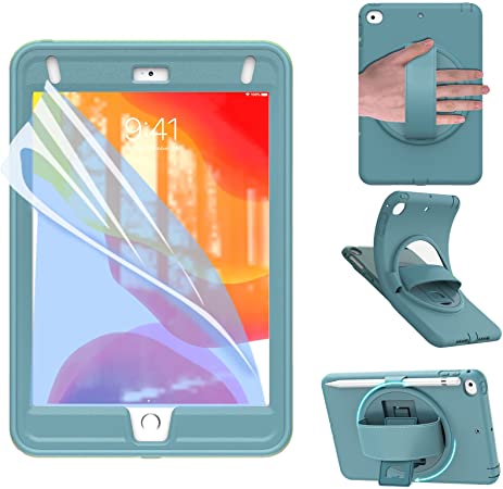 ZenRich iPad Mini 5 Case 2019 iPad Mini 4 Case 2015 zenrich Shockproof Rugged Case with Screeen Protector Pencil Holder Kickstand Hand Strap for iPad 7.9 inches