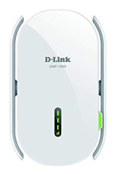 D-Link DAP-1820 AC2000 Wi-Fi Range Extender - Dual Band, Booster, Repeater, Access Point, Extend Wi-Fi in Your Home, Gigabit Port, Easy Setup, WPS, MU-MIMO, Smart Signal Indicator ()