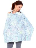 Simplicity Nursing Cover Breastfeeding Baby Blanket Poncho Cotton Blue