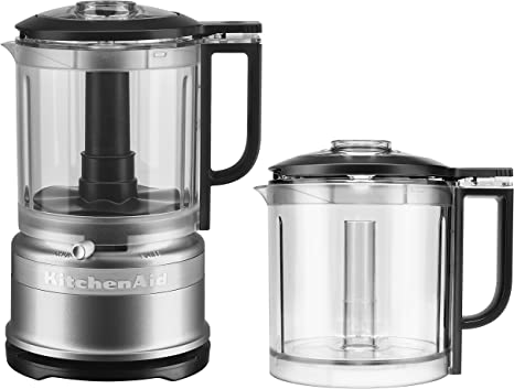 KitchenAid KFC0516CCU 5 Cup Food Chopper with Extra Work Bowl - Contour Silver