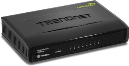 TRENDnet 8-Port Unmanaged Gigabit GREENnet Desktop Plastic Housing Switch, TEG-S81g