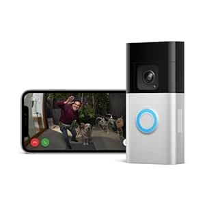 Découvrez la sonnette vidéo Pro sans fil Ring (Battery Video Doorbell Pro) | Sonnette avec vidéo en plan moyen, détection de mouvements 3D, vision nocturne couleur et Wi-Fi