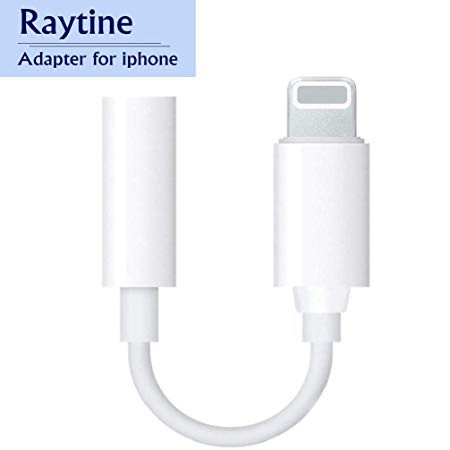 Raytine for iPhone Adapter Headphone Adaptor Splitter 3.5mm Jack Dongle Convertor Earphone Connector Accessories Cables Audio Splitter Compatible with iPhone Xs/XS MAX/XR/ X/ 10/8/ 8Plus 7/7 Plus