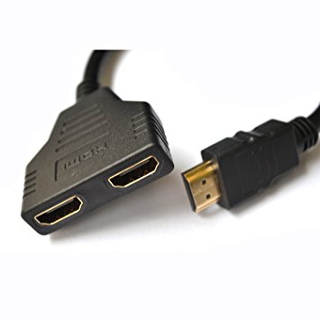 Shenfan HDMI Splitter 1 x 2 Male to Dual HDMI Female Adapter Cable For HDTV Support Use at the Same Time