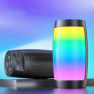 Wireless Bluetooth Small Speaker 3 Playback Modes Subwoofer Home Colorful Light Outdoor Colorful Lighting Portable Mini Card Insertion Speaker Ultra Low Bass Speakers Bluetooth Wireless