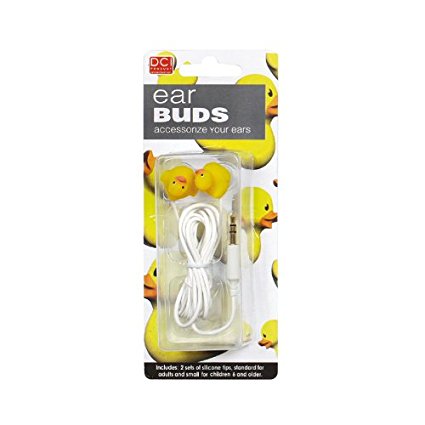 DCI 14352 Duck Earbuds for Mobile Devices - Retail Packaging - Yellow