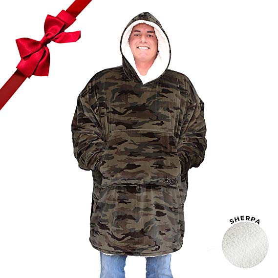 THE COMFY | The Original Oversized Sherpa Blanket Sweatshirt, Seen On Shark Tank, One Size Fits All