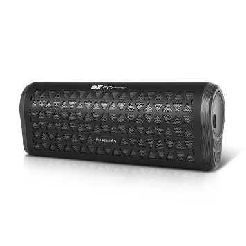 EC Technology 6W Bluetooth Speaker, up to 15 Hours Playtime for Smartphones, PC, Laptops - Black