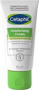 Cetaphil Moisturising Cream for Face, Hand & Body, Travel size, Moisturiser for Dry and Sensitive Skin, 85g, With Niacinamide & Vitamin E