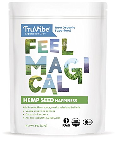TruVibe Organic Raw Hemp Seeds (8 Ounce)