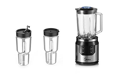 Midea PersonalChef Series Power Blender with Two 32-Ounce Personal Blending Cups and 13.5-Ounce Chopper Accessory