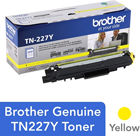 Brother Genuine TN227Y, High Yield Toner Cartridge, Replacement Yellow Toner, Page Yield Up to 2,300 Pages, TN227, Amazon Dash Replenishment Cartridge, 15.3 x 4.1 x 6.1 inches