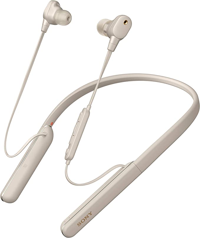 Sony WI-1000XM2 in-Ear Noise Cancelling Neckband Silver Headphones with an Additional 1 Year Coverage by Epic Protect (2021)