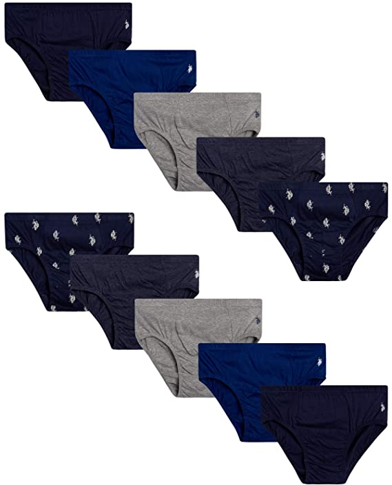 U.S. Polo Assn. Mens' Low Rise Underwear Briefs (10 Pack)