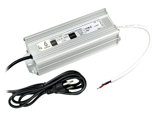 Intocircuit 6ft 80W Aluminum Alloy LED Power Supply Driver LED Transformer 120 - 12 Volt DC Output