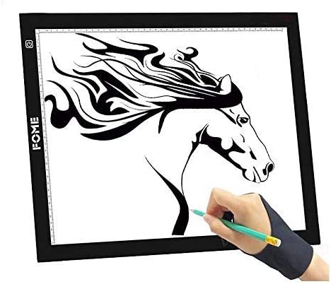 A3 Light Box, FOME Ultra-Thin Tracing Writing Light Board USB Power Adjustable Brightness LED Copy Tracking Board Drawing Board Artcraft Tracing Light Pad for Artists Drawing Sketching Animation