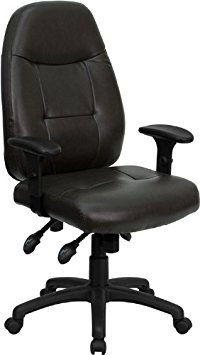 Flash Furniture BT-2350-BRN-GG High Back Espresso Brown Leather Executive Office Chair