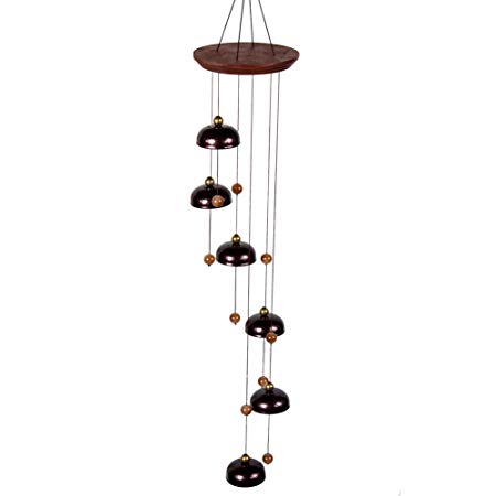 Agirlgle Bell Wind Chimes Outdoor,Temple Wind Bell 26'' Amazing Grace Wind Chime Indoor, Sympathy Wind Chime Remembrance Elegant Chime for Garden, Patio, Balcony and Home (Bronze)