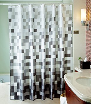 Sfoothome TSCY16001 Polyester Fabric Shower Curtain Waterproof Bathroom Shower Curtains, 72X78-Inches