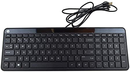 HP KBAH21 Black US English 105-Keys USB Wired Desktop Keyboard 801526-001